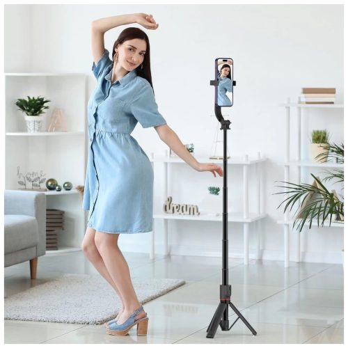 Tech-Protect L04S MagSafe Vezeték nélküli Selfie bot Tripod Fekete