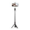 Tech-Protect L05S Vezeték nélküli Selfie bot Tripod Led világítással Fekete