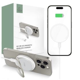   Tech-Protect QI15W-A33 Mágneses MagSafe Vezeték nélküli Töltő Fehér