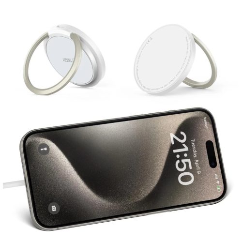 Tech-Protect QI15W-A33 Mágneses MagSafe Vezeték nélküli Töltő Fehér