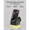 3in1 QI magnetic Crystal light charger 15W Black