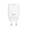 XO CE25 Fehér Hálózati Töltő szett PD25W 1*USB-C + USB-C/USB-C kábellel