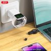 XO vezeték nélküli Apple Watch töltő QI CX026 USB+USB-C 2,5W fekete