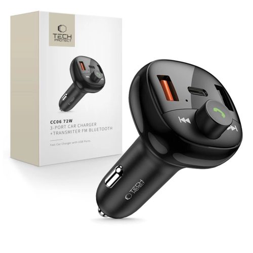 Tech-Protect CC06 FM Transzmitter Autós Töltő PD72W
