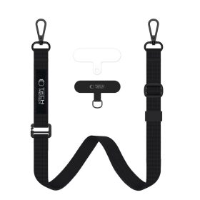 Tech-Protect C6S fekete Crossbody pánt mobiltelefonhoz