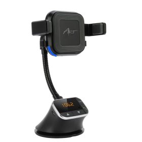   Car holder 4in1 (transmiter FM + wireles charger 10W + car speaker) MP3TR FM-09