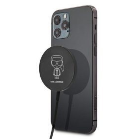 Wireless charger Karl Lagerfeld 15W MagSafe KLCBMSIKBK