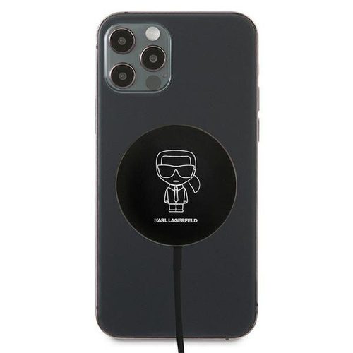 Wireless charger Karl Lagerfeld 15W MagSafe KLCBMSIKBK