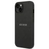 GUESS tok iPHONE 14 Plus-hoz GUHCP14MPSASBBK (Saffiano fém logóval) fekete