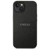 GUESS tok iPHONE 14 Plus-hoz GUHCP14MPSASBBK (Saffiano fém logóval) fekete