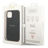 GUESS tok iPHONE 14 Plus-hoz GUHCP14MPSASBBK (Saffiano fém logóval) fekete