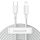 BASEUS kábel Type C to Lightning PD 5A 20W Wisdom TZCATLZJ-02 2 db 1,5 m fehér
