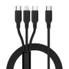 Cable 3in1 Type C to Lightning / Type C / Micro USB 2,4A C171 1,2 m fekete