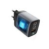 FORCELL F-ENERGY GaN III VT-37 travel charger with display LCD 2 x Type C + USB A PD QC4.0 SAM SFC2.0 3,45A 70W gray