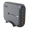 CELL F-ENERGY GaN III VT-51 asztali töltő 3 x Typ C + 2 x USB A PD QC4.0 SFC2.0 5A 200W szürke