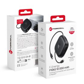   CELL F-ENERGY F10K5 powerbank kompatibilis MagSafe PD3.1 QC3.0 3A 22,5W 10000 mAh fekete