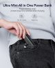 VEGER powerbank 5000 mAh beépített Type C csatlakozóval PlugOn PD QC3.0 3A 20W W0558 fekete