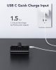 VEGER powerbank 5000 mAh beépített Lightning csatlakozóval PlugOn PD QC3.0 3A 20W W0558P fekete