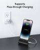 VEGER powerbank 5000 mAh beépített Lightning csatlakozóval PlugOn PD QC3.0 3A 20W W0558P fekete
