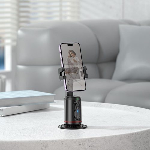 HOCO mobiltelefon tartó 360 fokos automatikus arckövetéssel K23 fekete
