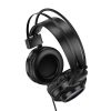 HOCO vezetékes fejhallgató USB A + Jack 3,5 mm mikrofonnal gaming W110 2 m fekete