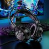HOCO vezetékes fejhallgató USB A + Jack 3,5 mm mikrofonnal gaming W110 2 m fekete