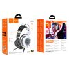 HOCO vezetékes fejhallgató USB A + Jack 3,5 mm mikrofonnal gaming W110 2 m fehér