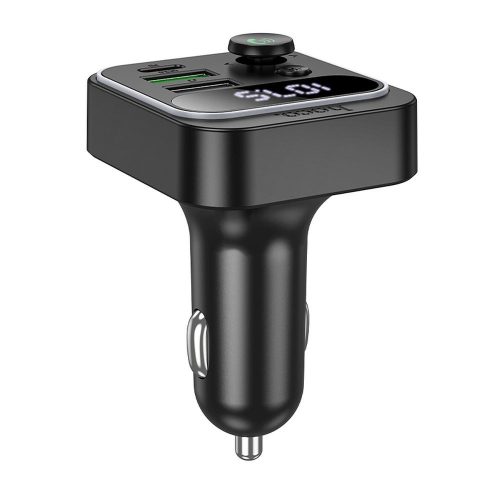 HOCO autós adó FM bluetooth 2 x USB A + Type C PD QC3.0 20W E85 fekete