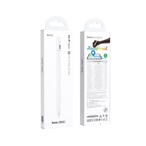 HOCO aktív kapacitív toll elvesztésgátló funkcióval 130 mAh GM112 fehér