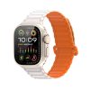 DUX DUCIS strap KJ nylon Apple Watch 42 / 44 / 45 / 49 mm ezüst/narancs szíj