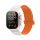 DUX DUCIS strap KJ nylon Apple Watch 42 / 44 / 45 / 49 mm ezüst/narancs szíj