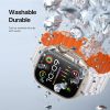 DUX DUCIS strap KJ nylon Apple Watch 42 / 44 / 45 / 49 mm ezüst/narancs szíj
