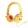 HOCO wire headphones Jack 3,5 mm for children with microphone W61 sun yellow