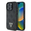 GUESS tok IPHONE 16 Pro Max-hoz GUHCP16XP4TDPK (PU Bőr 4G Háromszög Strassz) fekete