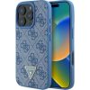 GUESS tok IPHONE 16-hoz GUHCP16SP4TDPB (PU bőr 4G háromszög Strass) kék