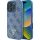 GUESS tok IPHONE 16-hoz GUHCP16SP4TDPB (PU bőr 4G háromszög Strass) kék