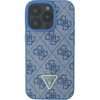 GUESS tok IPHONE 16-hoz GUHCP16SP4TDPB (PU bőr 4G háromszög Strass) kék