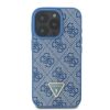 GUESS tok iPHONE 16 Pro számára GUHCP16LP4TDPB (PU bőr 4G háromszög strasszos) kék