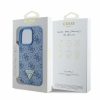 GUESS tok iPHONE 16 Pro számára GUHCP16LP4TDPB (PU bőr 4G háromszög strasszos) kék