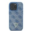 GUESS tok IPHONE 16 Pro Max-hoz GUHCP16XP4TDPB (PU bőr 4G háromszög strassz) kék
