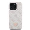 GUESS tok IPHONE 16 Pro készülékhez GUHCP16LP4TDPP (PU bőr 4G háromszög strasszokkal) rózsaszín