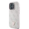 GUESS tok IPHONE 16 Pro készülékhez GUHCP16LP4TDPP (PU bőr 4G háromszög strasszokkal) rózsaszín
