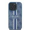 GUESS tok az IPHONE 16 Pro-hoz kompatibilis MagSafe GUHMP16LP4RPSB (4G Nyomott Csíkok) kék
