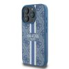 GUESS tok az IPHONE 16 Pro-hoz kompatibilis MagSafe GUHMP16LP4RPSB (4G Nyomott Csíkok) kék