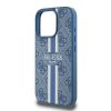 GUESS tok az IPHONE 16 Pro-hoz kompatibilis MagSafe GUHMP16LP4RPSB (4G Nyomott Csíkok) kék