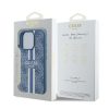 GUESS tok az IPHONE 16 Pro-hoz kompatibilis MagSafe GUHMP16LP4RPSB (4G Nyomott Csíkok) kék