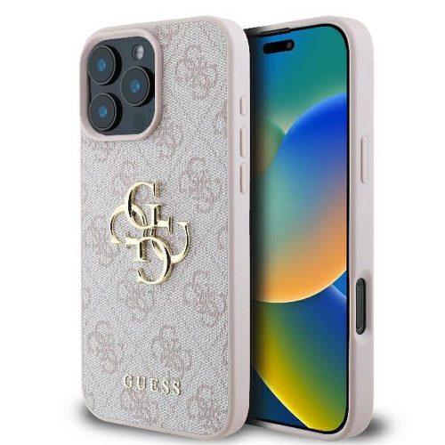 GUESS tok IPHONE 16 Pro-hoz GUHCP16L4GMGPI (4G PU Big Logo) rózsaszín
