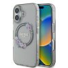 GUESS tok IPHONE 16-hoz, MagSafe kompatibilis GUHMP16SHFWFCK (IML Flowers Wreath) fekete