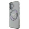 GUESS tok IPHONE 16-hoz, MagSafe kompatibilis GUHMP16SHFWFCK (IML Flowers Wreath) fekete