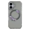 GUESS tok IPHONE 16-hoz, MagSafe kompatibilis GUHMP16SHFWFCK (IML Flowers Wreath) fekete